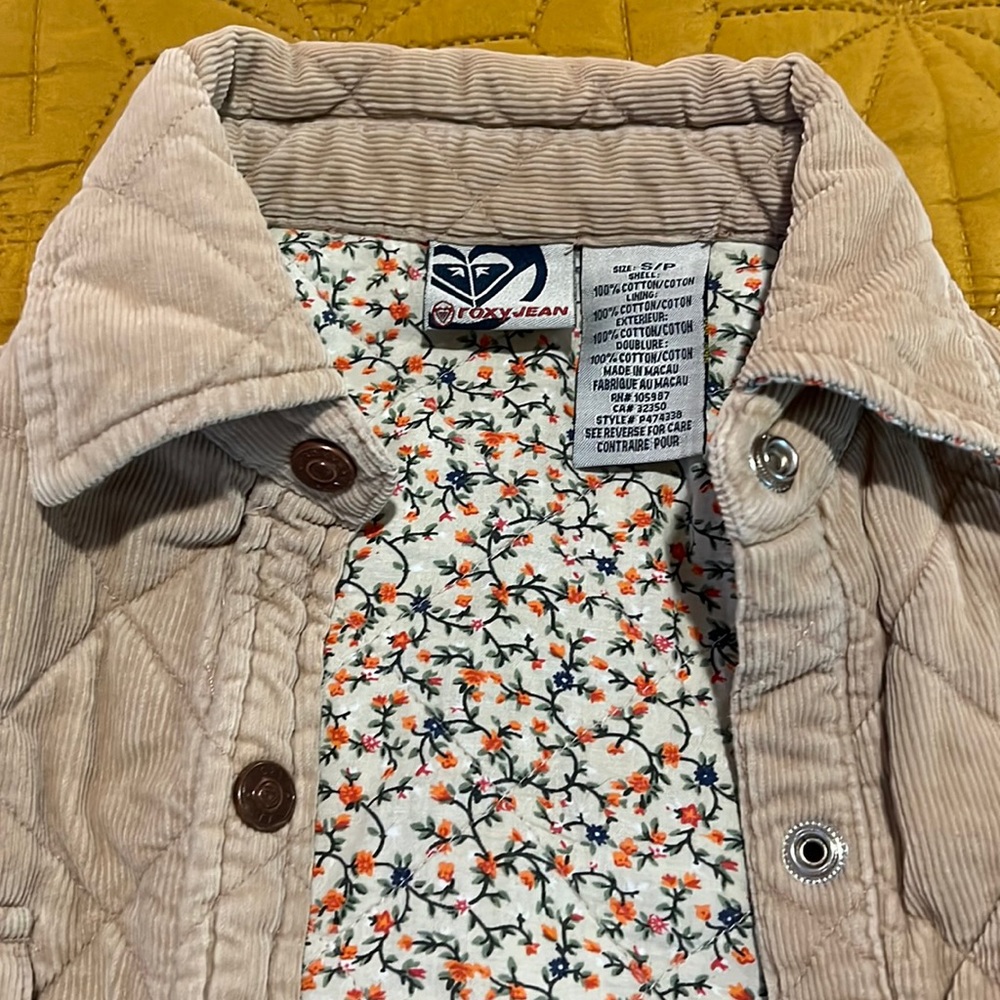 Roxy quilted corduroy lightweight jacket